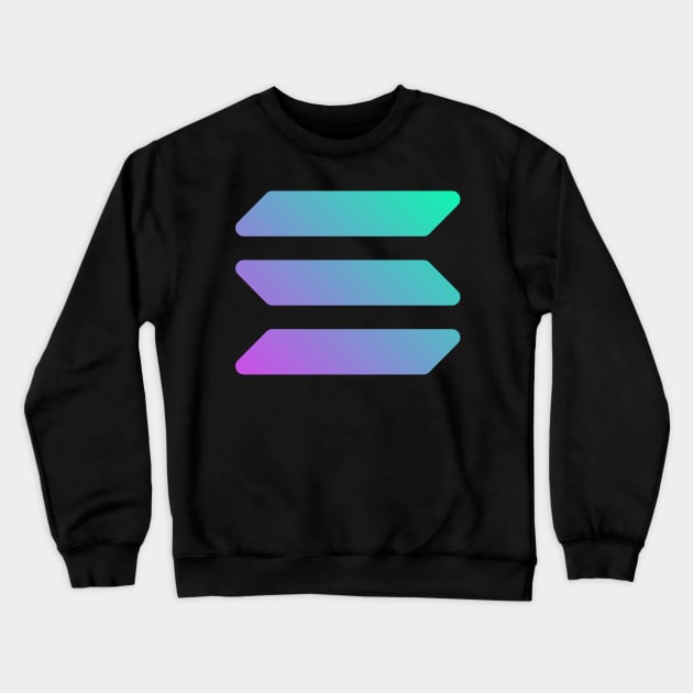 Solana (SOL) Logo Crypto Crewneck Sweatshirt by cryptogeek